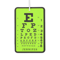 Ophthalmology Eye Chart Green & Black