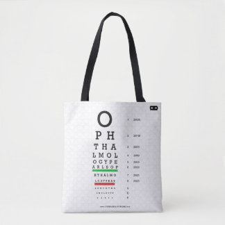 Ophthalmology Pearls Visual Acuity Chart Tote Bag
