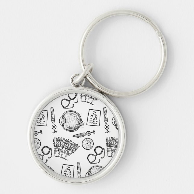 Ophthalmology Sketches Key Ring (Front)