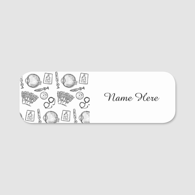 Ophthalmology Sketches Name Tag (Front)