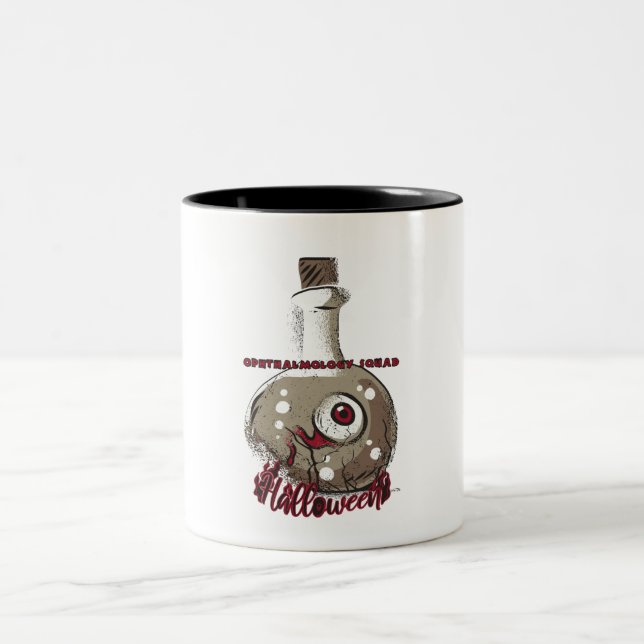 Ophthalmology Squad - Halloween Eyeball  Two-Tone Coffee Mug (Center)