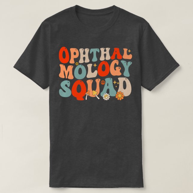 Ophthalmology Squad Retro Style 2 T-Shirt (Design Front)