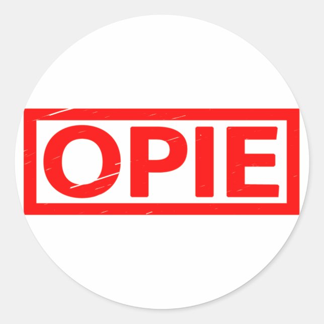 Opie Stamp Classic Round Sticker (Front)