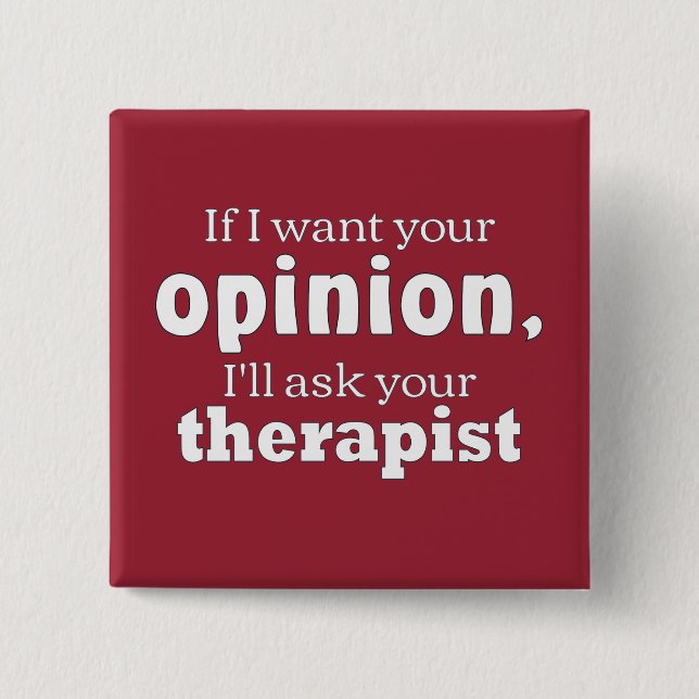 Opinion ask therapist wf 15 cm square badge (Front)