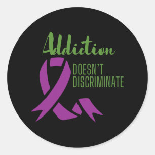 Opioid Awareness Month Lost Loved One To Overdose Classic Round Sticker