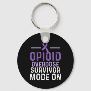 Opioid Overdose Awareness Warrior Survivor 10 Key Ring