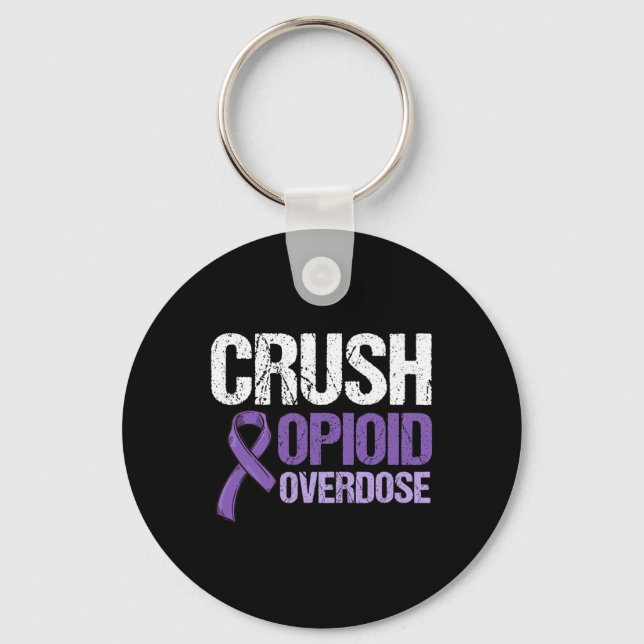 Opioid Overdose Awareness Warrior Survivor 11 Key Ring (Front)