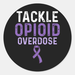 Opioid Overdose Awareness Warrior Survivor 18 Classic Round Sticker