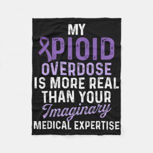 Opioid Overdose Awareness Warrior Survivor 20 Fleece Blanket
