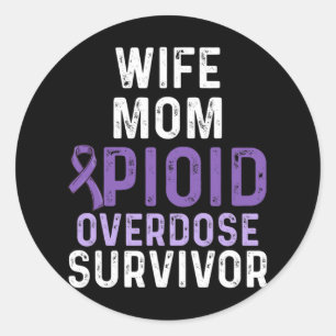 Opioid Overdose Awareness Warrior Survivor 22 Classic Round Sticker