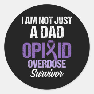 Opioid Overdose Awareness Warrior Survivor 2 Classic Round Sticker