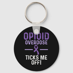 Opioid Overdose Awareness Warrior Survivor 2 Key Ring
