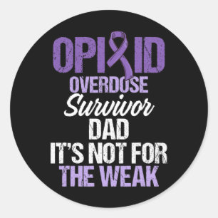 Opioid Overdose Awareness Warrior Survivor 30 Classic Round Sticker