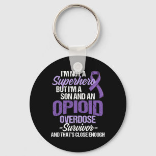 Opioid Overdose Awareness Warrior Survivor 38  Key Ring
