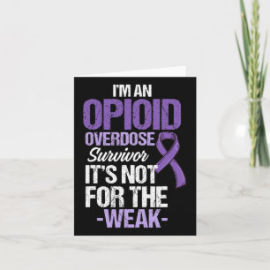 Opioid Overdose Awareness Warrior Survivor 3 Card