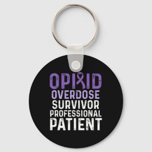 Opioid Overdose Awareness Warrior Survivor 42 Key Ring
