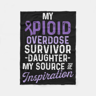 Opioid Overdose Awareness Warrior Survivor 43 Fleece Blanket