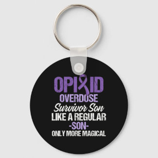 Opioid Overdose Awareness Warrior Survivor 45 Key Ring