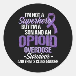 Opioid Overdose Awareness Warrior Survivor 46 Classic Round Sticker
