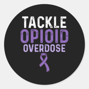 Opioid Overdose Awareness Warrior Survivor 48 Classic Round Sticker