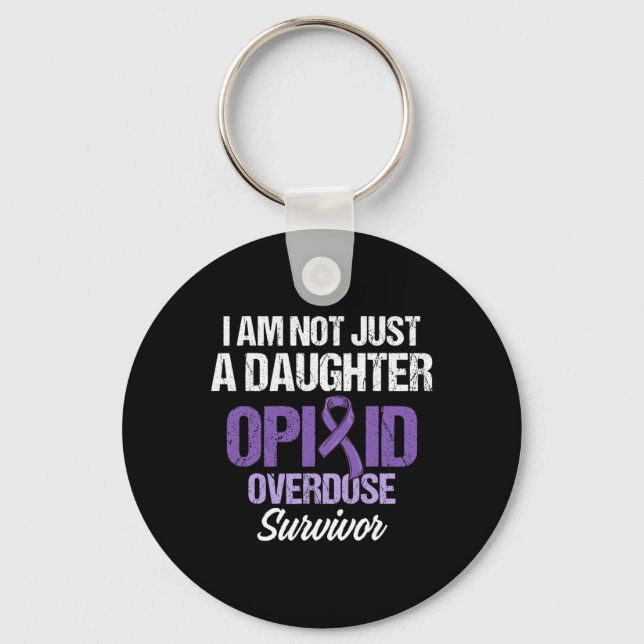Opioid Overdose Awareness Warrior Survivor 48 Key Ring (Front)