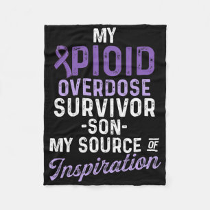 Opioid Overdose Awareness Warrior Survivor 5 Fleece Blanket
