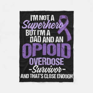 Opioid Overdose Awareness Warrior Survivor 68 Fleece Blanket