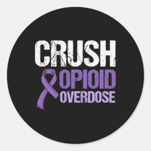 Opioid Overdose Awareness Warrior Survivor  Classic Round Sticker