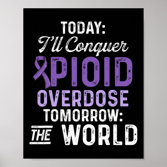 Opioid Overdose Awareness Warrior Survivor &#   Poster (Front)