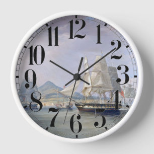 Opium Clipper Ships 1824 Clock
