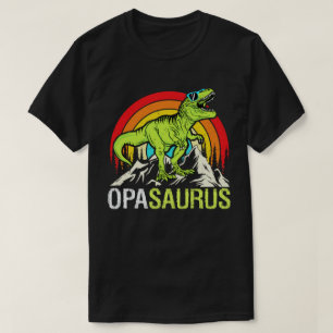 Oposaurus Dinosaur Grandpa Saurus Father's Day  T-Shirt