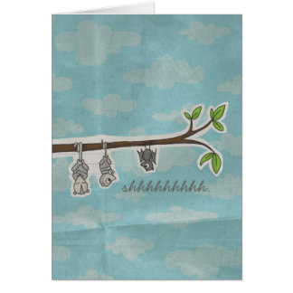 Opossum and Bat Card, shhhh.