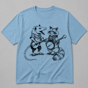 Opossum and Racoon Banjo Band T-Shirt