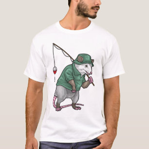 Opossum Angler Fishing rod Fishing T-Shirt