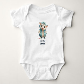 Opossum Birthday Romper • Woodland Animal Outfit Baby Bodysuit