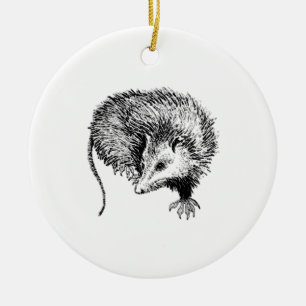 Opossum Ceramic Tree Decoration