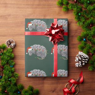 Opossum Christmas Baby Possums Wrapped in Lights Wrapping Paper