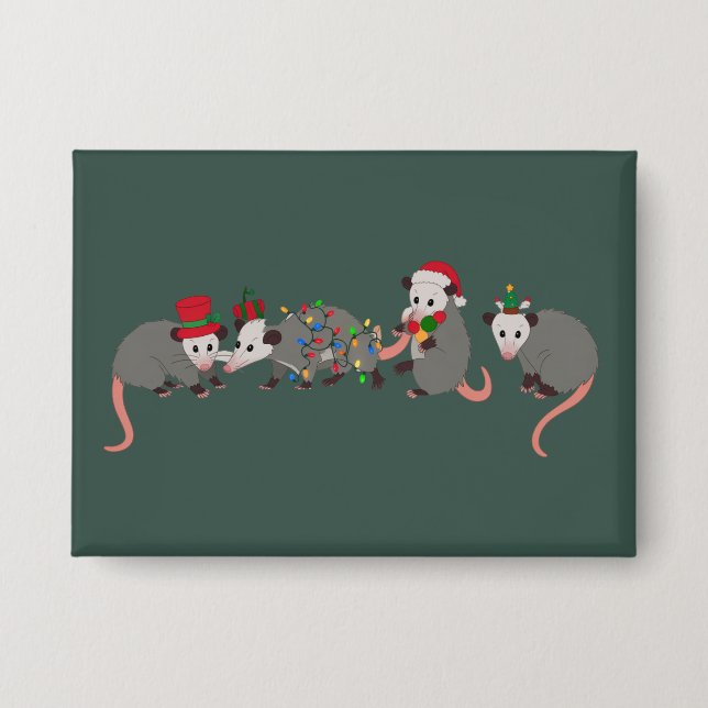 Opossum Christmas Cute Wild Animals Funny Xmas (Front)