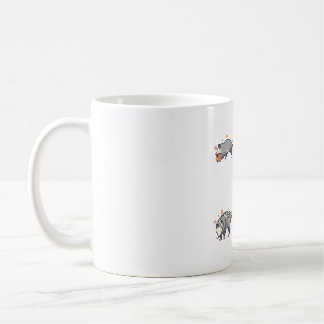 Opossum Delight � Cute Animal Art Coffee Mug (Left)