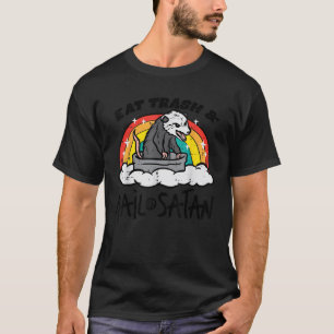 Opossum Eat Trash Hail Satan Funny Possum Occult M T-Shirt