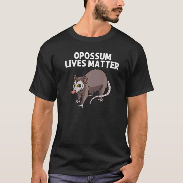 Opossum For Men Women Awesome Possum Support Anima T-Shirt (Front)