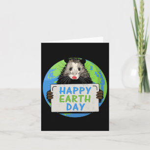 Opossum Happy Earth Day Lovers Funny Possum  Card