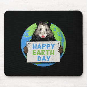 Opossum Happy Earth Day Lovers Funny Possum Mouse Pad