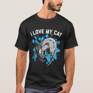 Opossum I Love My Cat Opossum T-Shirt