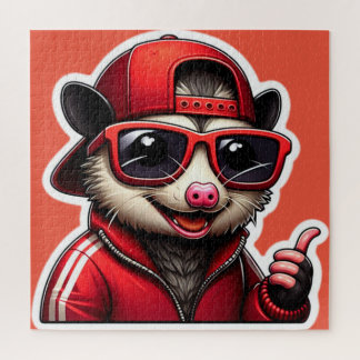 OPOSSUM IN RED TRACK SUIT JIGSAW PUZZLE