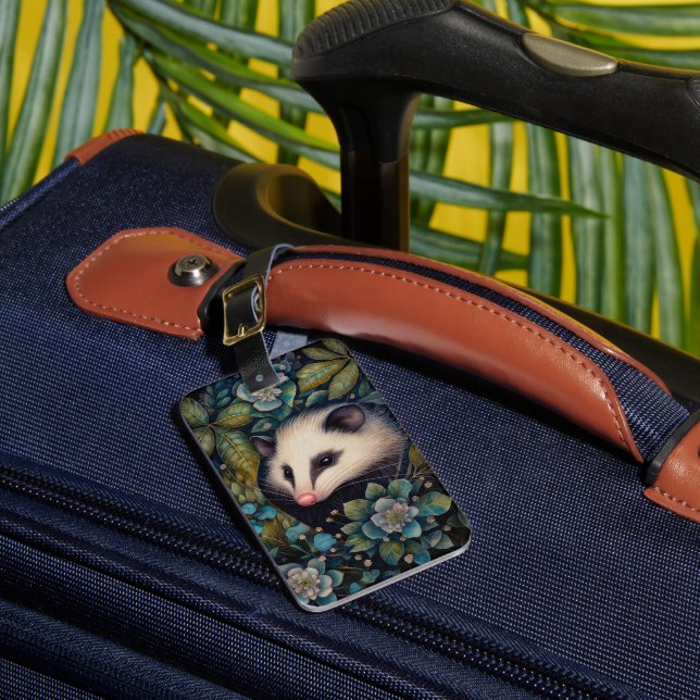 Opossum in the Brambles Luggage Tag (Front Insitu 1)