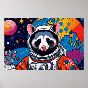 OPOSSUM-LIFE ON THE DESERT PLAINS POSTER