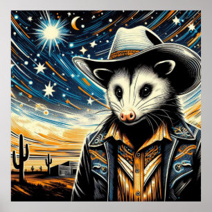OPOSSUM-LIFE ON THE DESERT PLAINS POSTER