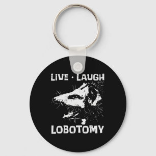Opossum Live Love Lobotomy Possum Street Trash Cat Key Ring
