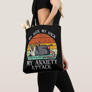 Opossum My Neck Back Anxiety Attack Possum Song Wo Tote Bag